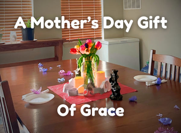 Mothers day table with flowers